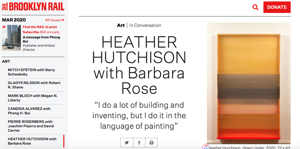 Brooklyn Rail Interview with Barbara Rose